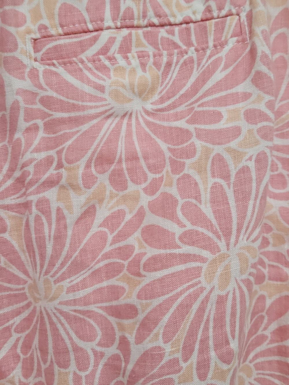 Sigrid Olsen Pink Floral Crop Wide Leg Pants Size 10 Resort Coastal Cottage - Picture 9 of 10